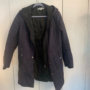 Larry Levine Quilted Black Puffer Coat